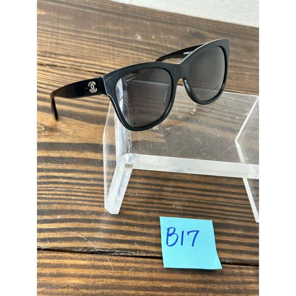 Chanel 5380-A C501/S8 Polished Black Frame w/Gray Lens Full Rim Sunglasses - Picture 1 of 9